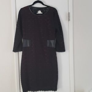 NWOT Black & Red Eyelet Dress